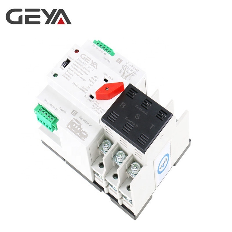 GEYA Generator Generator hot seller ats switch dual power automatic transfer  250 amp 16A 20A 25A 32A 40A 50A 63A 100A 2p ats