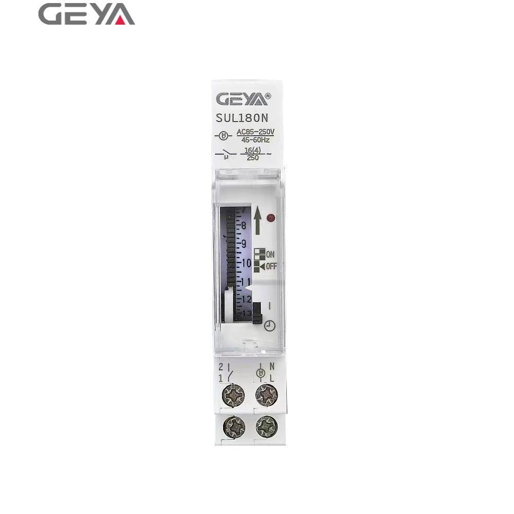 GEYA SUL180N with light 16amp 220-250VAC analog Timer switch ON OFF electrics control 24h 15 minutes Mechanical timer switch