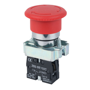 GEYA GCB2 10a module emergency stop push button switch 1NC 30mm 40mm 60mm