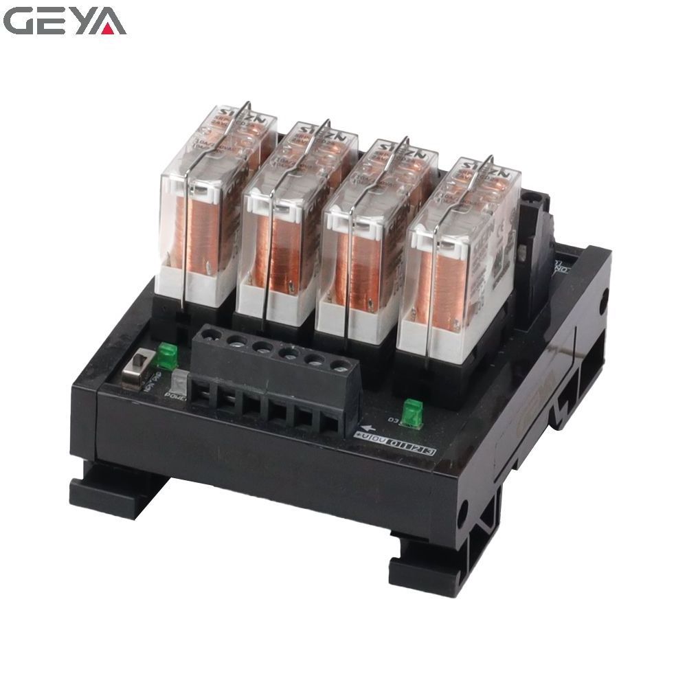 GEYA FY-2NG2R-4C 4 Channel Relay Module 2NO 2NC Electronic DPDT Switch 12V 24V Relay Board