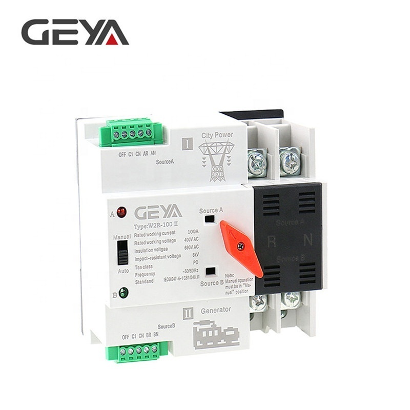 GEYA CHINA Automatic Transfer Switch ATS 220V Automatic Power Switch 220V 2P 63A 100A