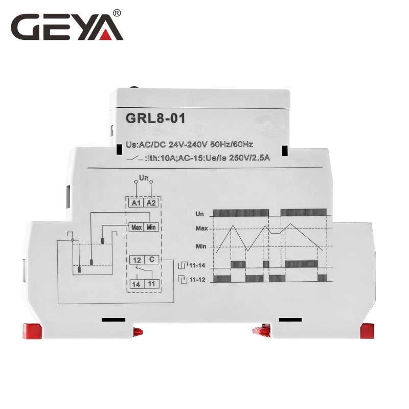 GEYA GRL8-01 AC DC 24V~240V Water Pump Timer Liquid Level Switch Water Level Float Switch 10A level switch