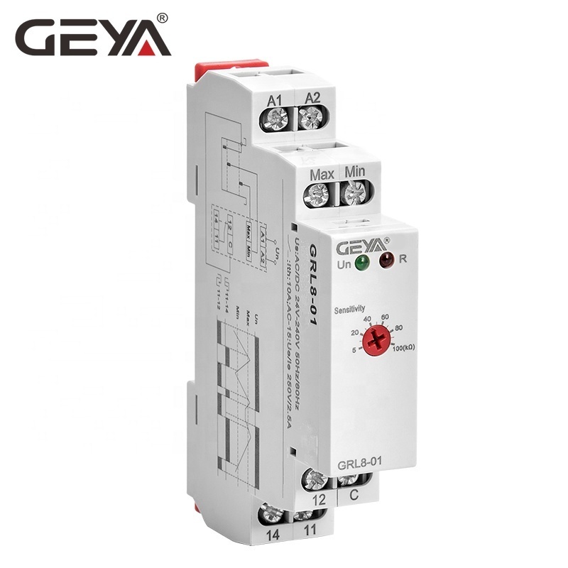 GEYA GRL8-01 AC DC 24V~240V Water Pump Timer Liquid Level Switch Water Level Float Switch 10A level switch