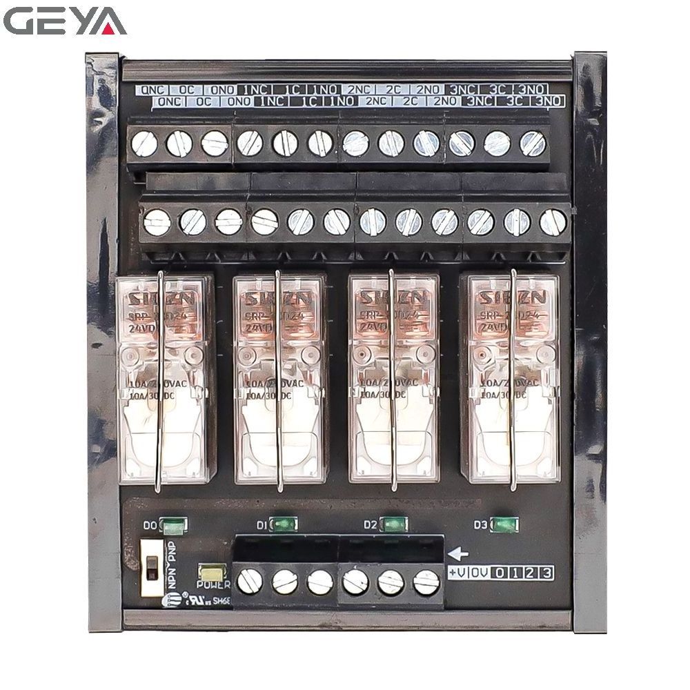 GEYA FY-2NG2R-4C 4 Channel Relay Module 2NO 2NC Electronic DPDT Switch 12V 24V Relay Board