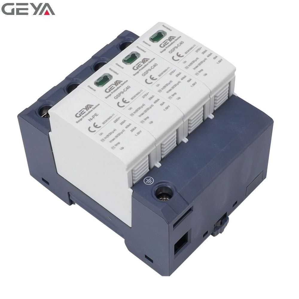 GEYA GSP9-C40-3P+N-40KA High Quality 3P+N SPD 220V 275V 385V 420V 440V surge protective device Class B 60KA Voltage Protector