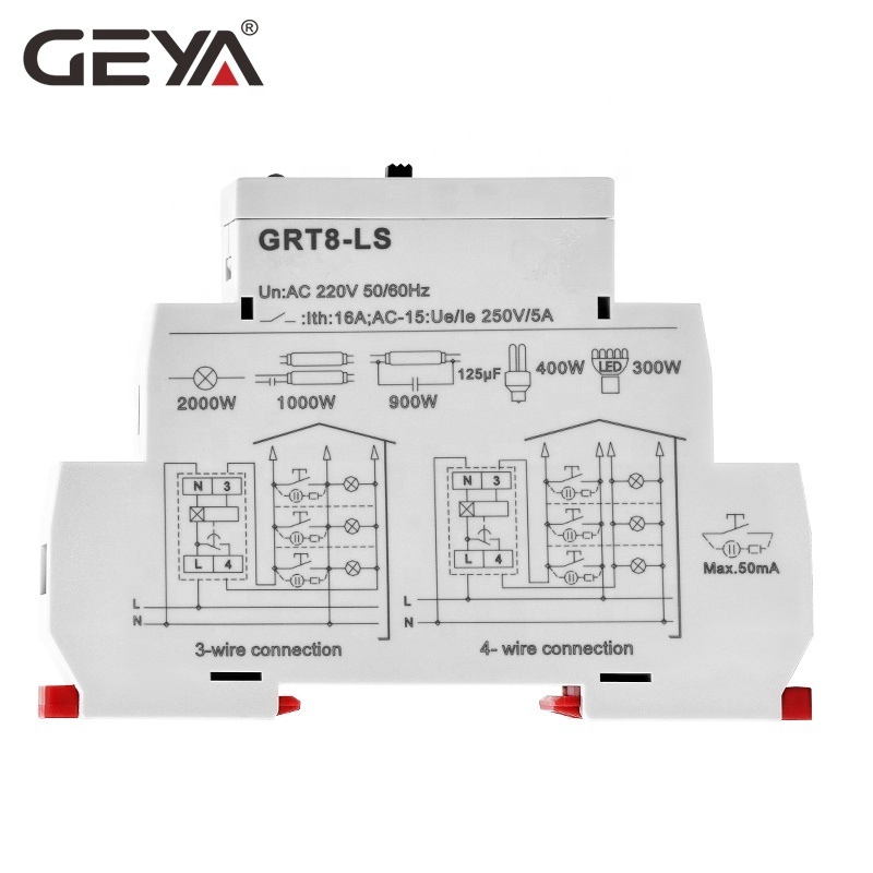 GEYA GRT8-LS Hot sell Electrical Dedicate Hotel Factory Corridor Lighting Optical Control Switch off Delay Timer