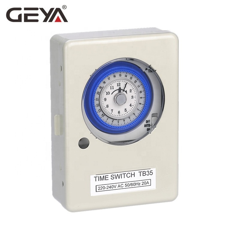 GEYA TB17 24 Hours Programmable Timer 16A Analog Timer Switch 220V Programmable Mechanical Timer Switch