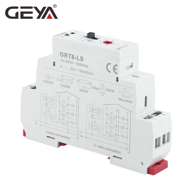 GEYA GRT8-LS Hot sell Electrical Dedicate Hotel Factory Corridor Lighting Optical Control Switch off Delay Timer