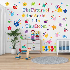 Colorful Inspirational Decorative Wall Sticker Rainbow Classroom Adhesive Wall Decal Stickers For Kid Child Bedroom Decor