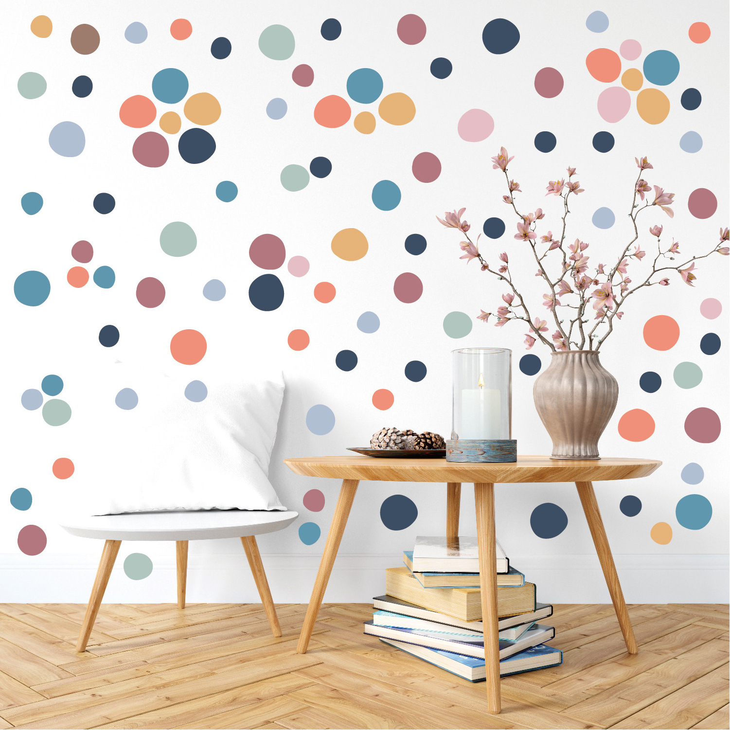 New Design Colored irregularity Dots Wall Decals Posh Children Removable Sticker Bedroom Playroom Nursery Decoration Stickers