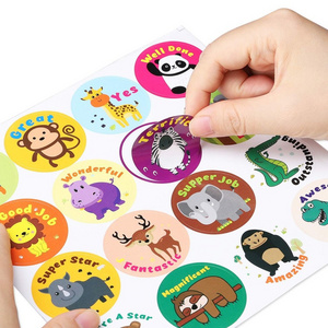 Encouragement Sticker Roll for Kids Motivational Stickers Cute Animals for Students Teachers Classroom Use 5 Designs