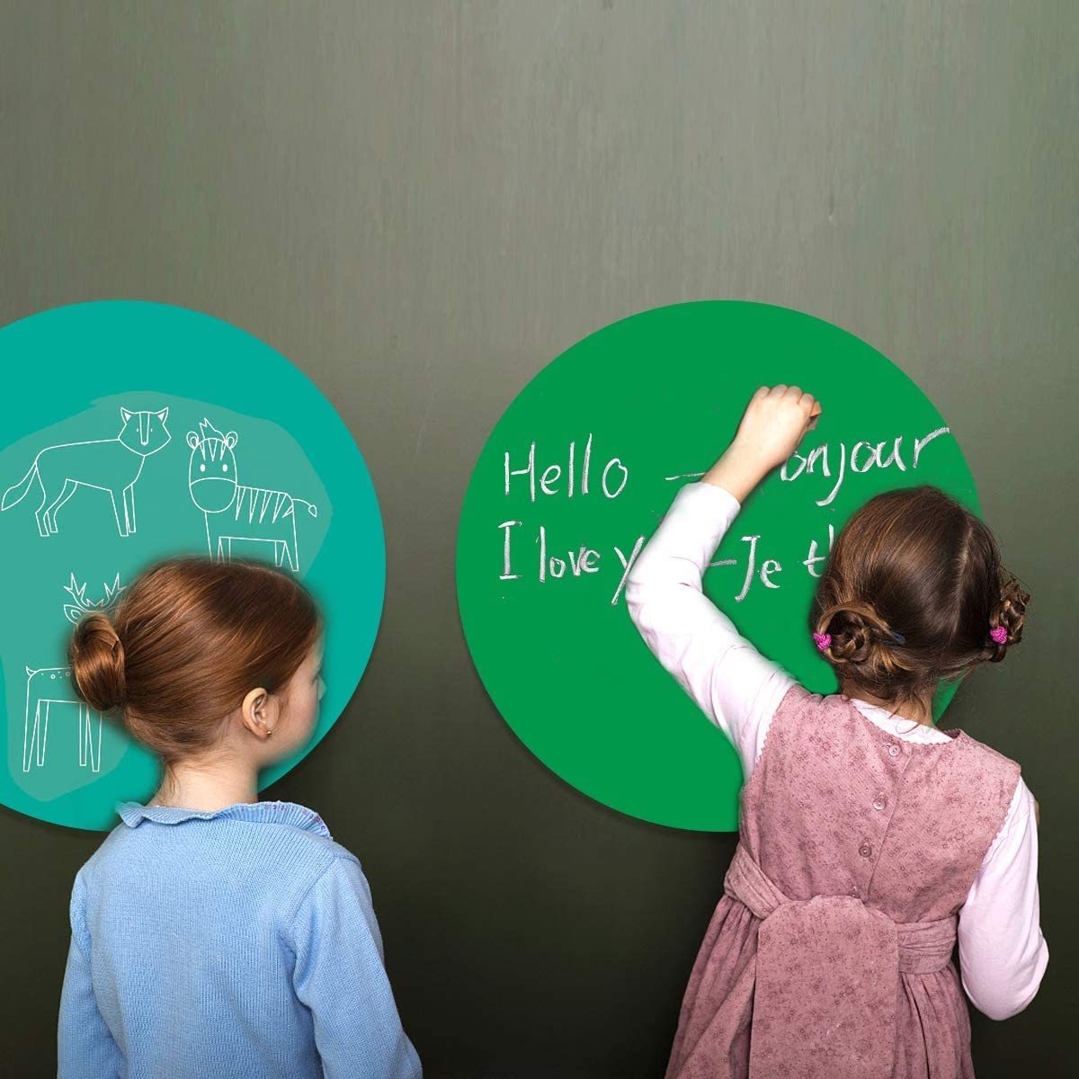 Colorful Dry Erase Dots Circles Removable Vinyl Stickers Spots Wall Decals for School Classroom Teachers Students Table & Desk