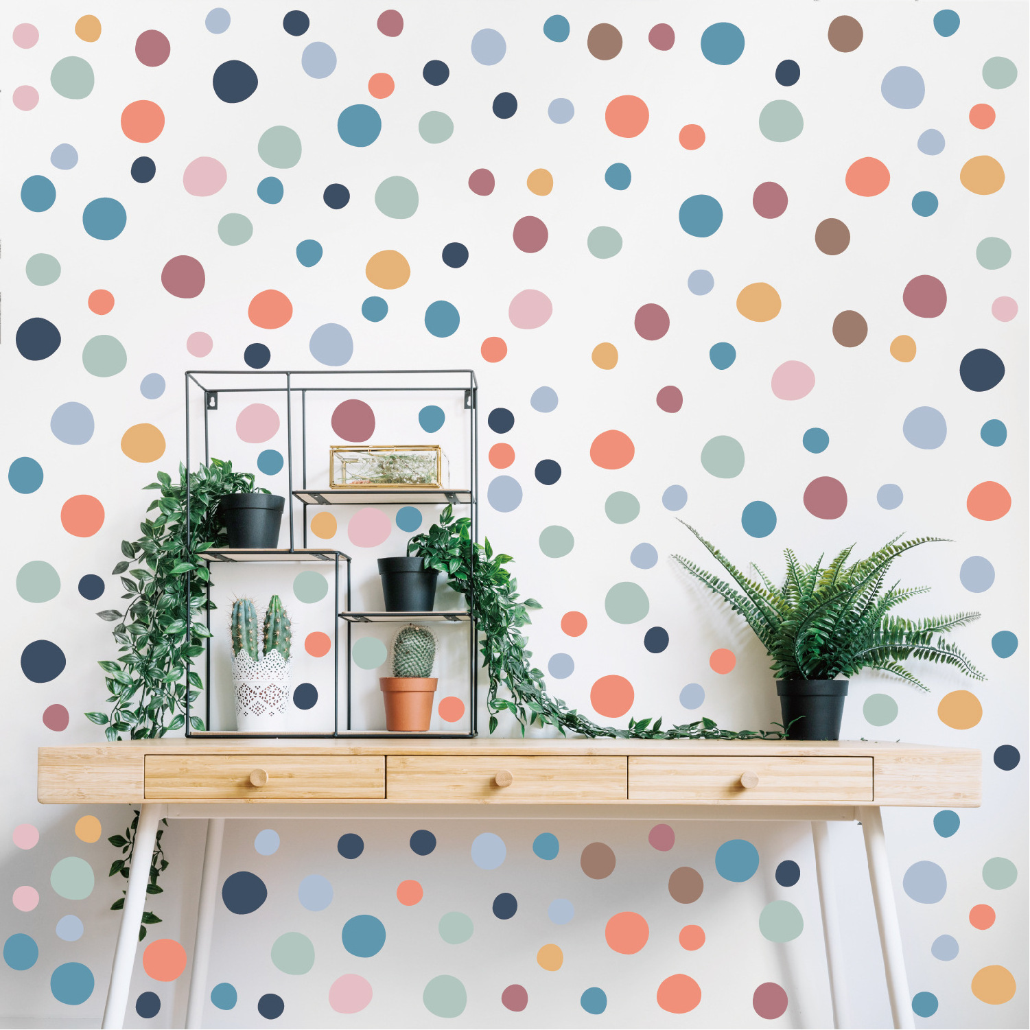 New Design Colored irregularity Dots Wall Decals Posh Children Removable Sticker Bedroom Playroom Nursery Decoration Stickers