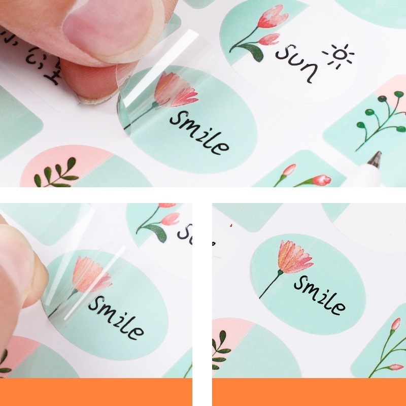 Custom High Quality Easily Writing kiss cut Label personal Name Labels Sticker For Kids Students