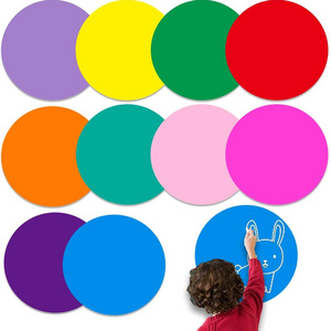 Colorful Dry Erase Dots Circles Removable Vinyl Stickers Spots Wall Decals for School Classroom Teachers Students Table & Desk