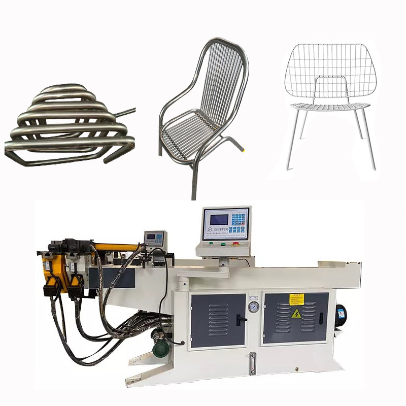 OD 38mm T 2mm semi-automatic NC semi-automatic pipe and tube bending machine furniture chair steel pipe bender