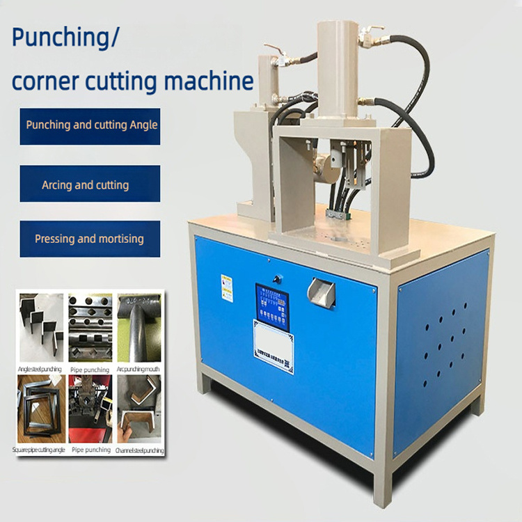 Portable Stainless Steel Pipe Angle Punching Machine 45 90 Degree Hydraulic Square Tube Notching Machine