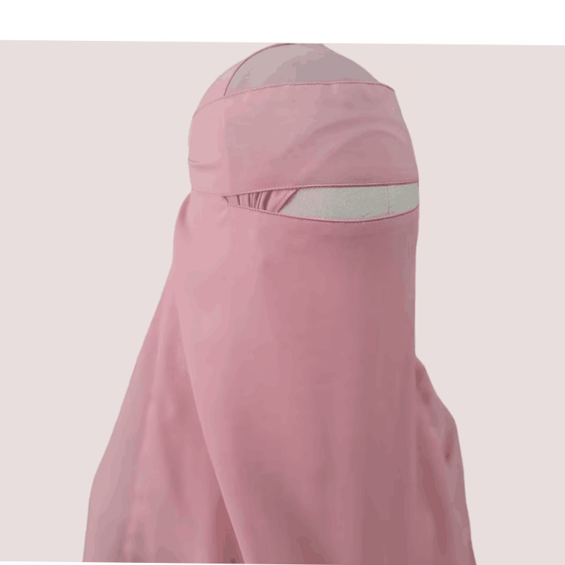 Single Layer Designer Saudi Face Cover Half Short Niqab Muslim Women Niqab