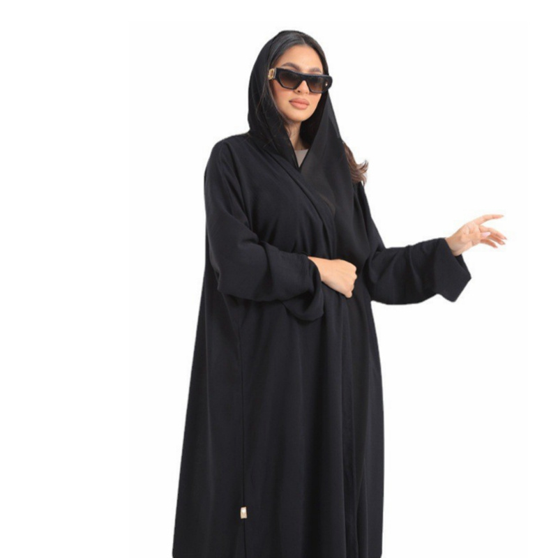 Women Muslim Dress 2022 Dubai Is Open Abaya Dubai Black Linen Abayas