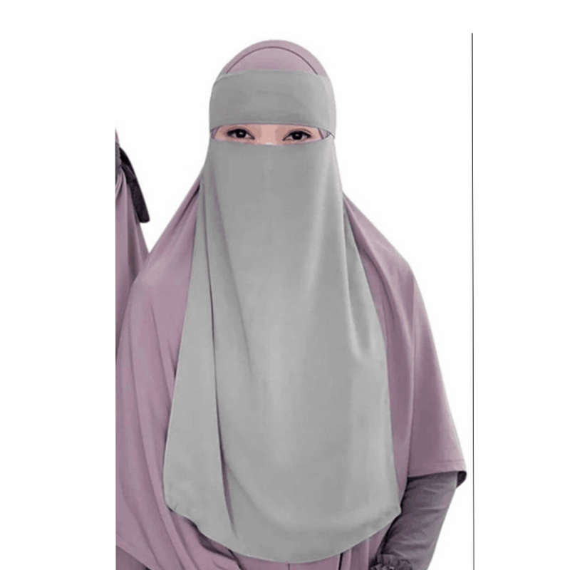 Single Layer Designer Saudi Face Cover Half Short Niqab Muslim Women Niqab