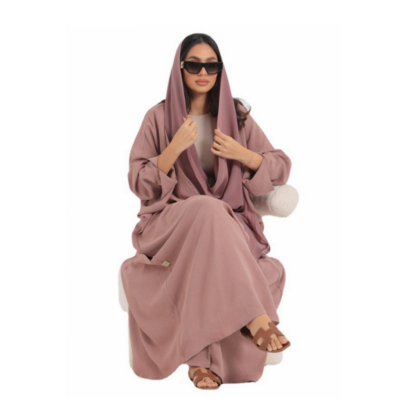 Women Muslim Dress 2022 Dubai Is Open Abaya Dubai Black Linen Abayas