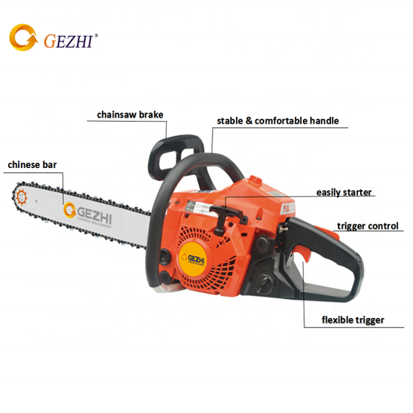 4.1hp big power 60cc petrol wood cuter machine chainsaw in 2022