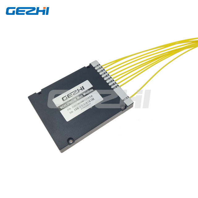 Low IL <2.5dB 1x8 Channel DWDM filter fiber Optic WDM DWDM LC/PC pigtailed connector