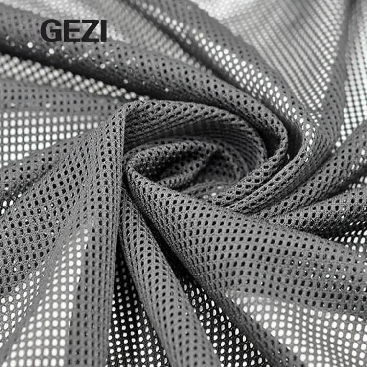 tulle texture recycled nylon polyester air flow spacer mesh spandex net fabric black