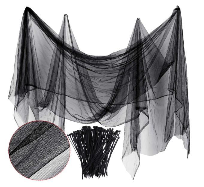 GEZI Bug Insect Mosquito Fly Bird Net Barrier Hunting Blind Plant Protecting Garden Netting (3 m x 4 m, Black)