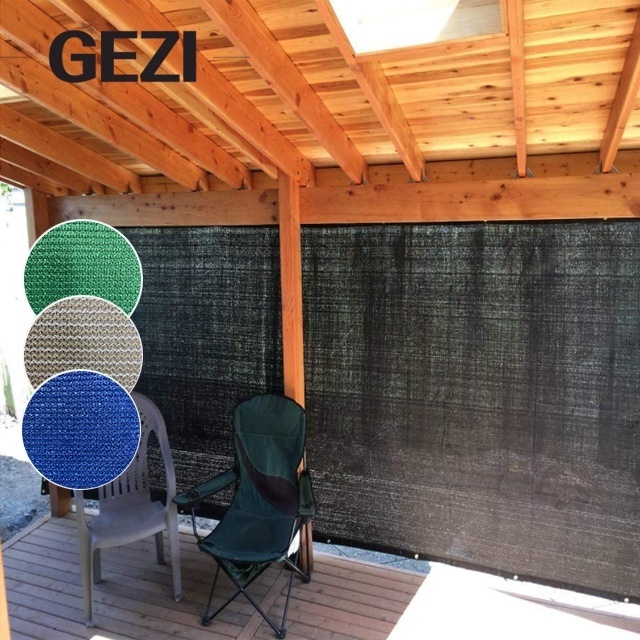 GEZI 90% Shade Fabric Sun Shade Cloth Privacy Screen with Reinforced Grommets for Outdoor Patio Garden Pergola Cover Canopy