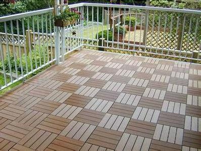 Outdoor plastic wood composite deck deep wood grain floor tile