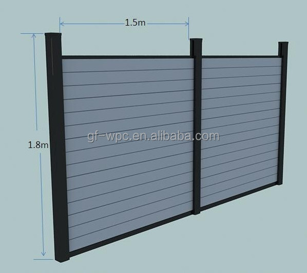 WPC Garden Fence Panel wood Plastic Composite Fence