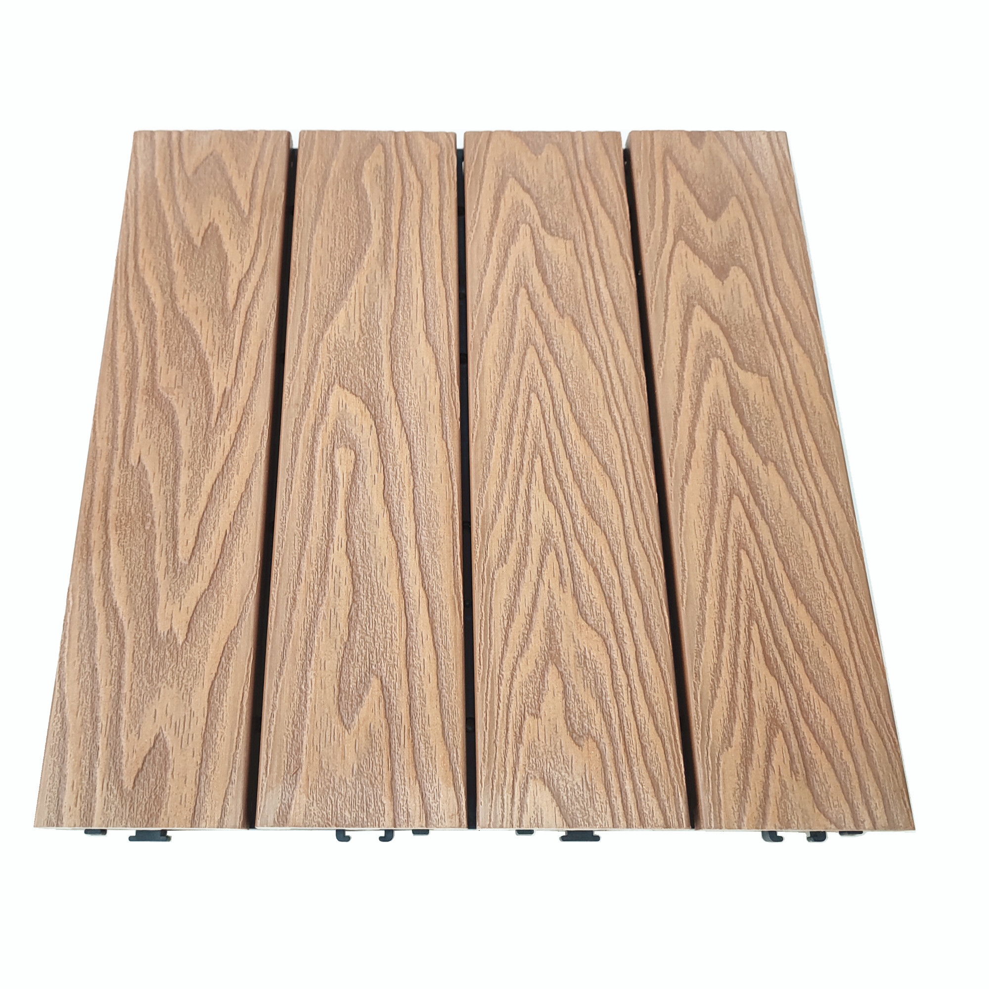 Outdoor plastic wood composite deck deep wood grain floor tile