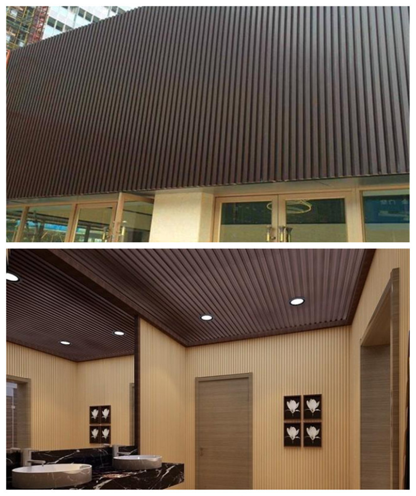 Waterproof wall cladding wood plastic composite Great wall panel ceiling board