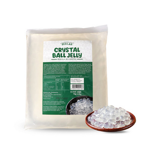 Malaysia hot selling Crystal Ball Konjac Crisp Bobo Jelly for Bubble Tea Ingredients Topping Halal Certified 1kg