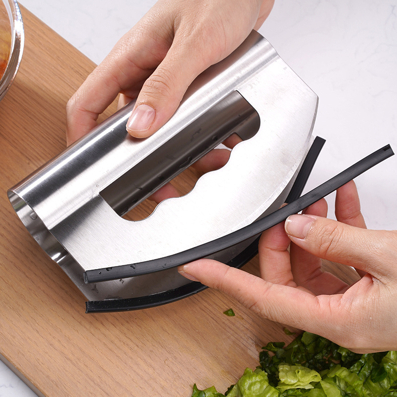 Stainless steel double-ended chopping salad chopper vegetable cheese cheese cutter vanilla knife