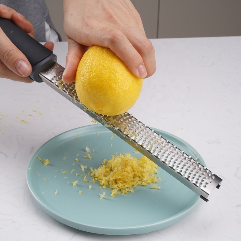 Multipurpose Stainless Steel Cheese Grater Citrus lemon zester with handle for parmesan vegetable kitchen gadgets