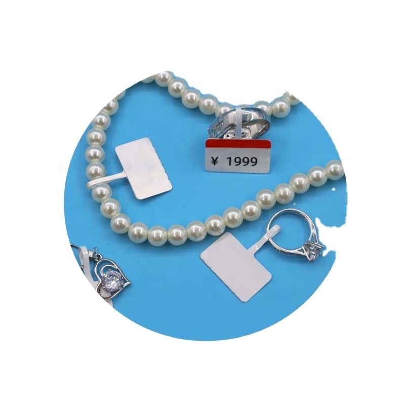 Adhesive Private Price Tag Folding Sticker Middle No Glue Security Barcode Waterproof Necklace Ring Jewelry Label