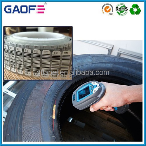 tyre vulcanization barcode car  label wholesale tyre label barcode printing tire stickers