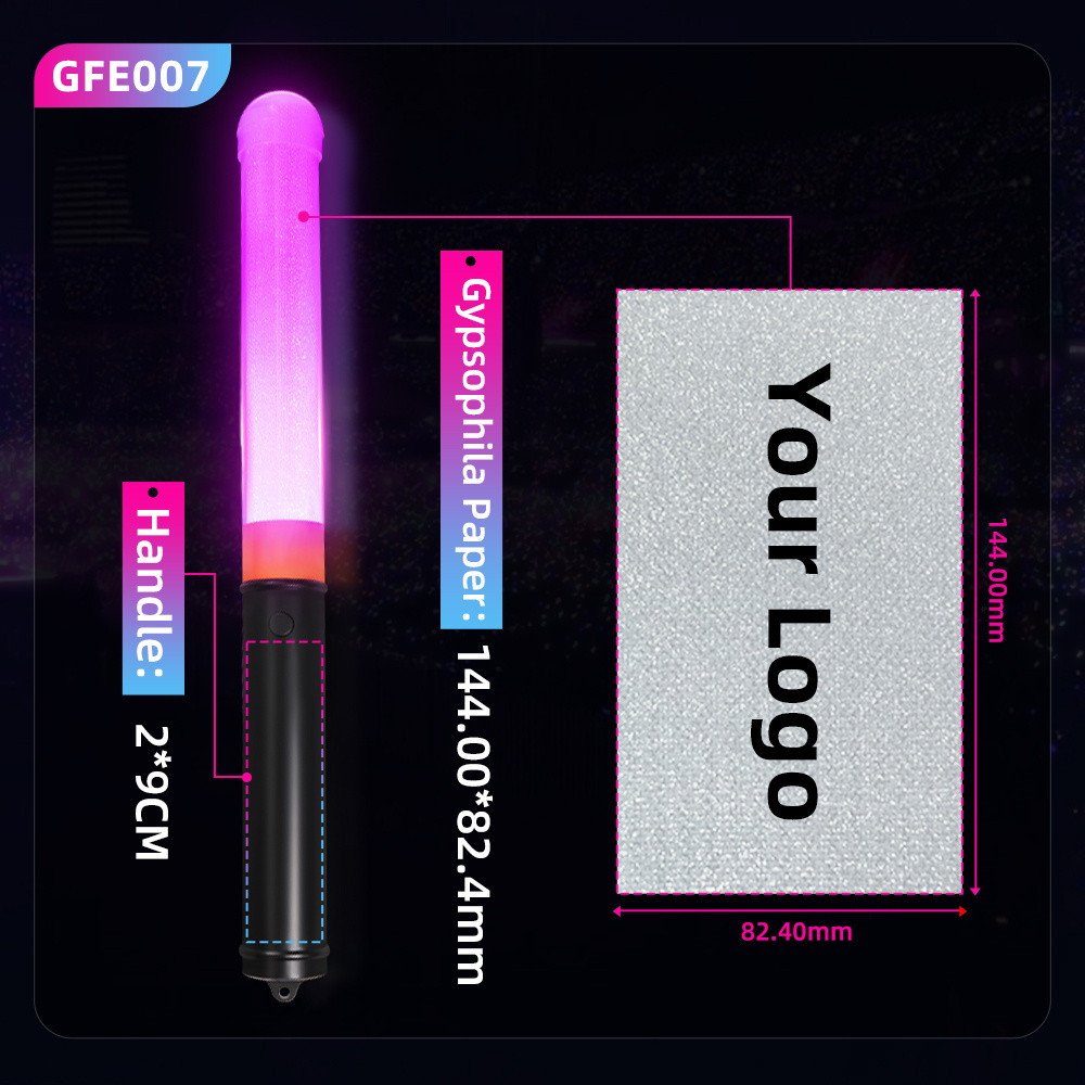 You Glow In The Dark Programmable Led Light Stick Rgb Concert Toys Sticks Emergency Glow Customized Kpop Light Stick