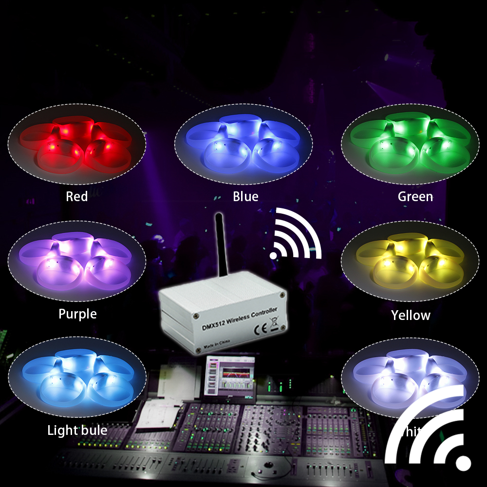 Programmable DMX512 Transmitter For GFLAI LED Bracelets/Light Up Wand/LED Foam Sticks