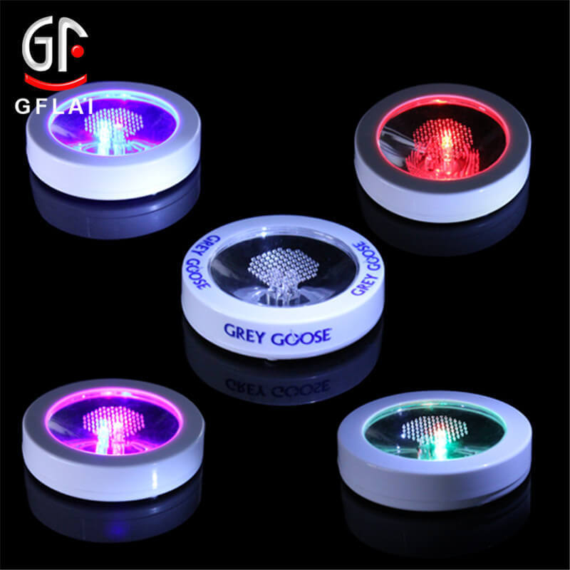 Light up Coasters Party Supplies Wholesale LED Flashing Bottle Coaster For Drink Bottles Led Coaster Lights