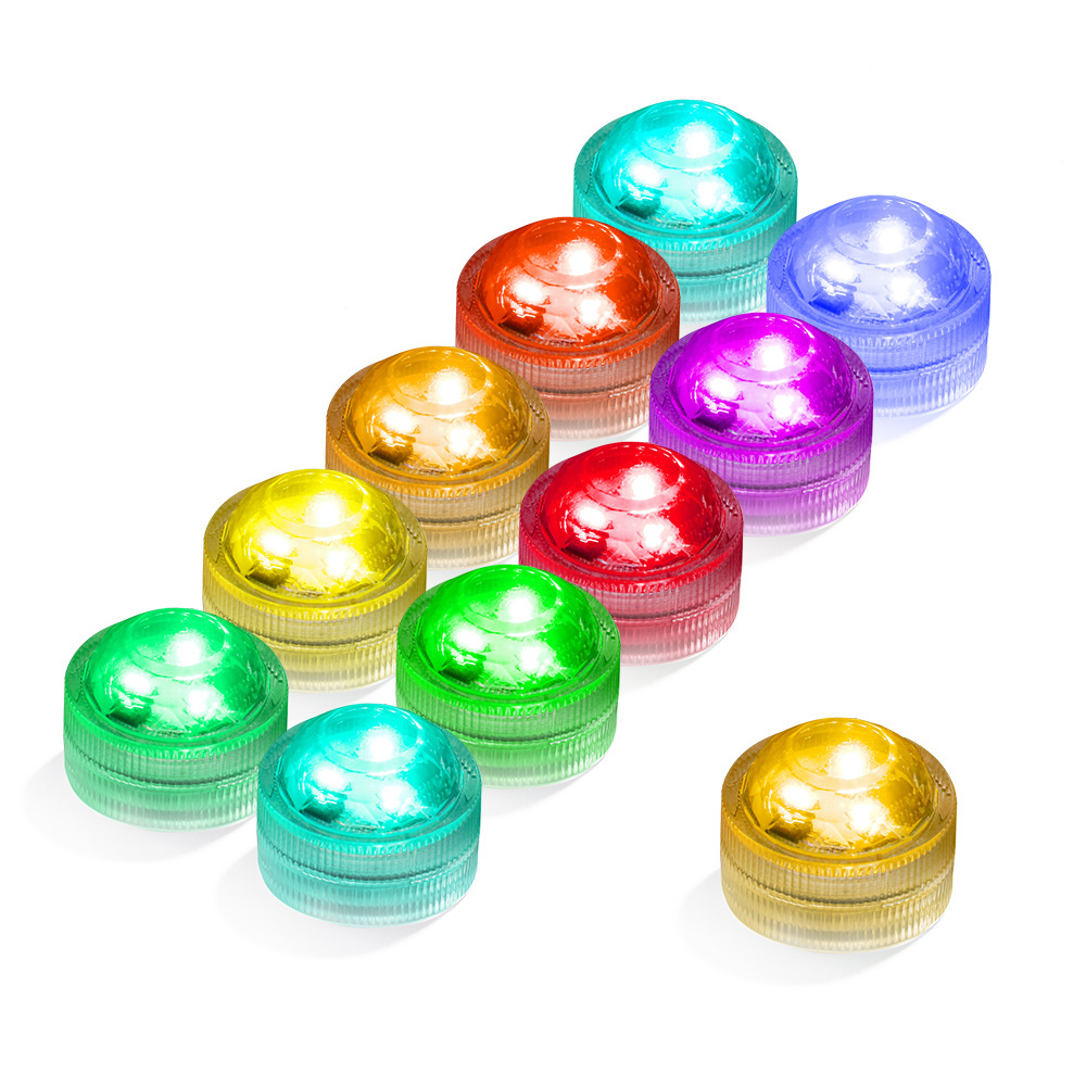 Mini LED Pool Light 3CM Remote Control LED Pool Lights Full Color Waterproof Submersible Pond Fountain Underwater LED Pucks