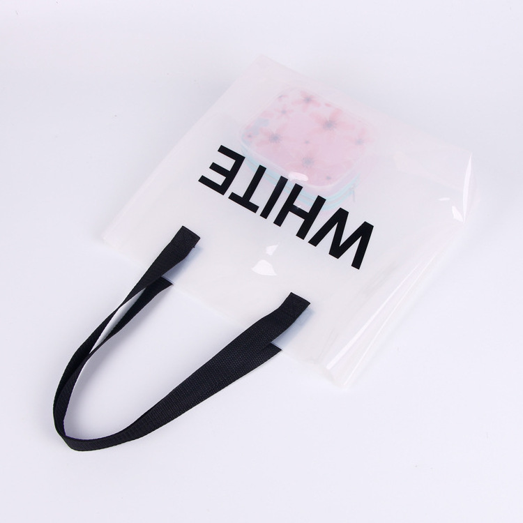 Custom fashion handbag transparent clear neon PVC tote bag