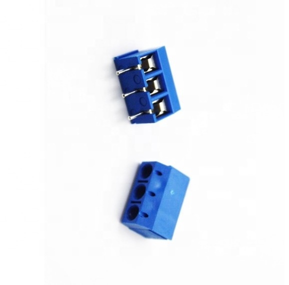 KF300 5.0mm 3Pin SCREW TERMINAL BLOCK BLUE PLASTIC HEIGHT 12.5mm DG300