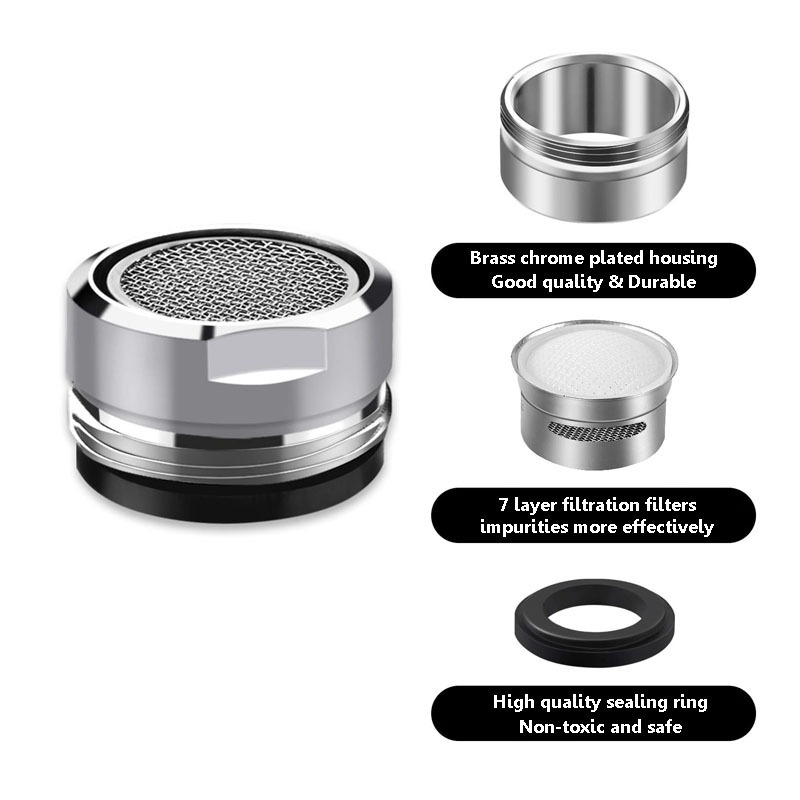 Brass M24 male thread faucet aerator with wrench key for bathroom lavatory basin kitchen faucet