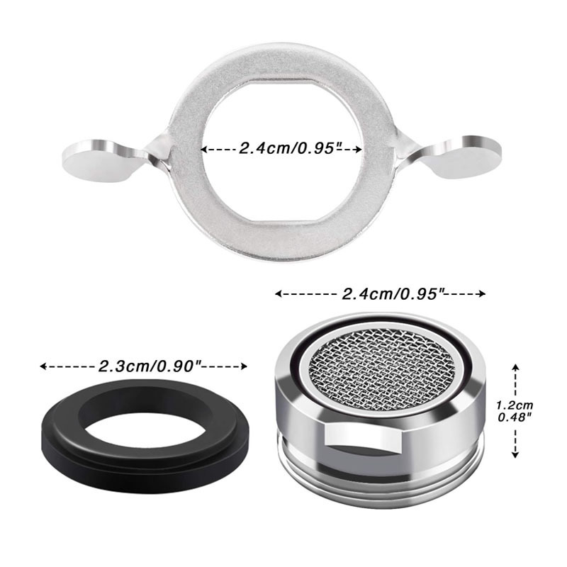 Brass M24 male thread faucet aerator with wrench key for bathroom lavatory basin kitchen faucet