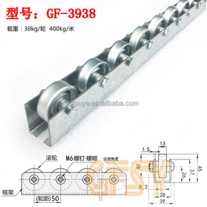 heavy duty roller track zinc plated wheel rails/conveyor placon for pipe rack/placon roller track