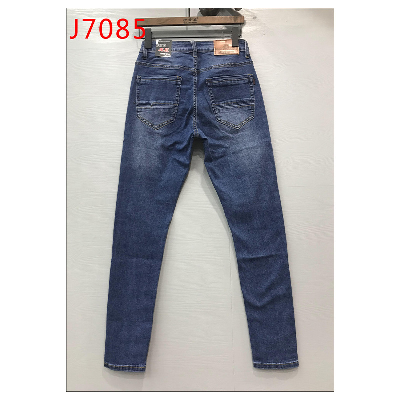 J7085 Hot Sale Blue Monkey Wash Men Leisure Biker Skinny Stretch Denim Man's Pants Jeans Slim Fit