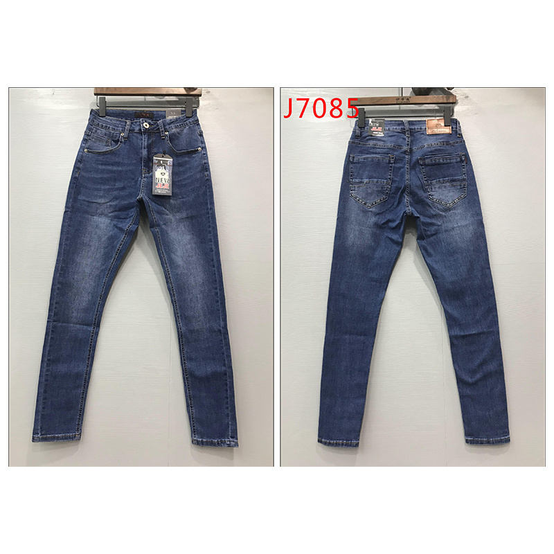 J7085 Hot Sale Blue Monkey Wash Men Leisure Biker Skinny Stretch Denim Man's Pants Jeans Slim Fit